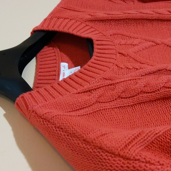 Joe Fresh|NWT Cumberland Red Knitted Crew Neck Sweater With Pattern Acrylic - Picture 5 of 15